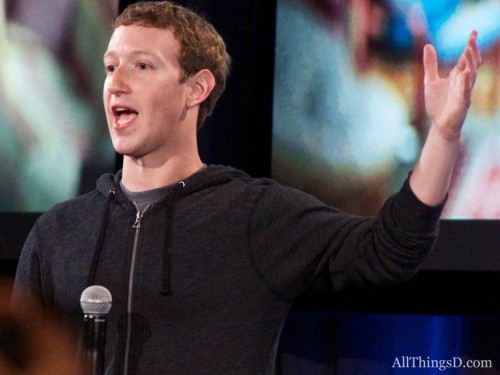 Facebook CEO Mark Zuckerberg at the Facebook Home launch event.