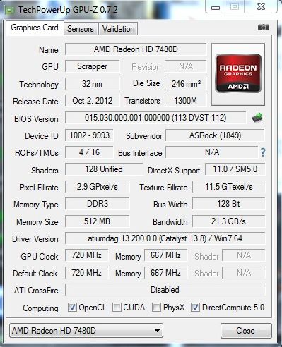 AMD A4-4000 vs Intel Celeron G1610: Duel Prosesor Murah 5 HD7480DGpuz
