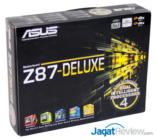 Review ASUS Z87-Deluxe: Motherboard Haswell Kelas Atas dengan Tema Warna Emas 1 asus z87-deluxe front box
