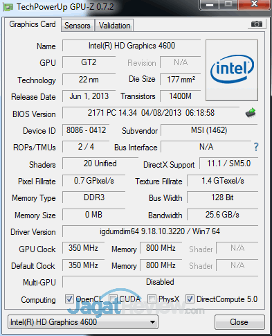 Review Intel Core i3 Haswell Desktop: Murah dengan VGA Lebih Kencang 3 core i3 haswell gpuz 4340 01