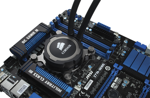 Corsair Merilis Watercooling Pendingin Prosesor, Corsair H75 1 H75_motherboard