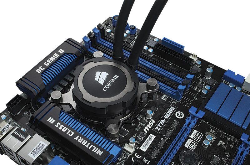 Corsair Merilis Watercooling Pendingin Prosesor, Corsair H75 17 H75 motherboard