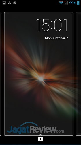 Review Smartfren Andromax V: Smartphone CDMA GSM Quad Core Kencang dan Murah 2 Smartfren Andromax V - Lockscreen Widget