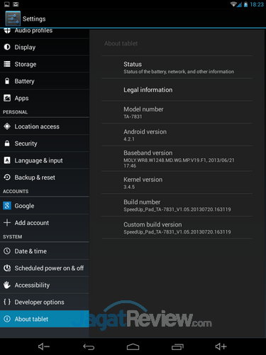 SpeedUp Pad 7.85 - About