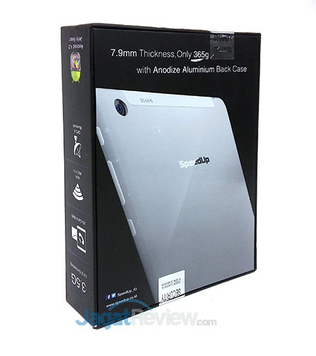 Review SpeedUp Pad 7.85: Tablet Android Tipis dengan Prosesor Quad Core 4 SpeedUp Pad 7.85 - Kemasan Belakang