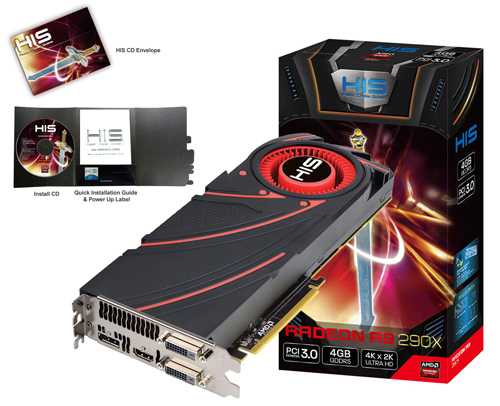 Parade VGA AMD Radeon R9 290X 4GB 8 his r9 290x 1000 5000