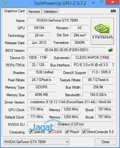 Review NVIDIA GTX 780M SLI: Performa Kencang Layaknya VGA Desktop Kelas Atas 5 xenom hercules gpuz