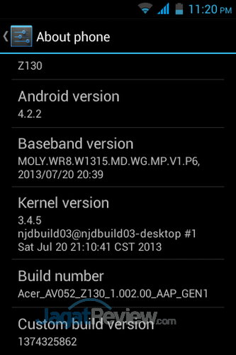 Acer Liquid Z3 - About