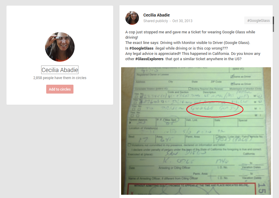 Google Glass Buat Warga AS Terkena Tilang 12 Cecilia Abadie
