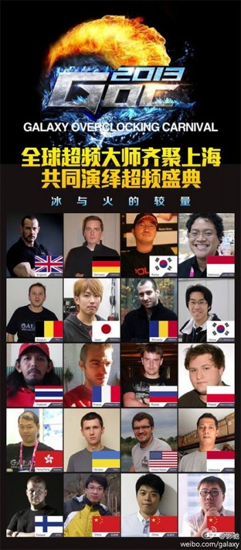 Galaxy Overclocking Carnival 2013: World Legendary OC Event 3 GOC2013COntestants