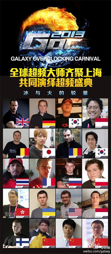 Galaxy Overclocking Carnival 2013: World Legendary OC Event 38 GOC2013COntestants