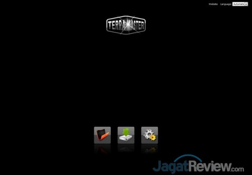 Tampilan utama dari tool manajemen F4 NAS.