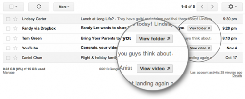 Tombol Quick Action di Gmail 1 gambar via Gmail Blog