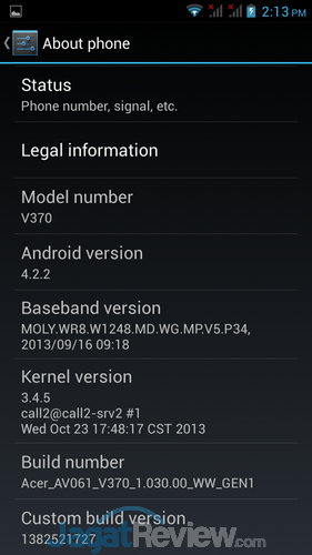 Review Acer Liquid E2: Quad-Core Terjangkau Berlayar 4,5 Inci 4 About Phone