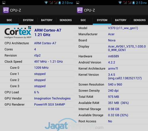 Review Acer Liquid E2: Quad-Core Terjangkau Berlayar 4,5 Inci 3 CPU Z