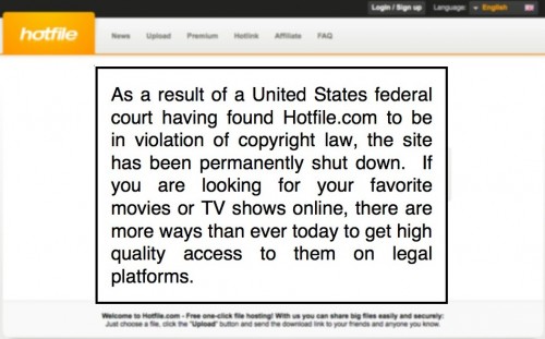 HotFile Ditutup Paksa dan Membayar Ganti Rugi Sebesar US$80 Juta 1 Hotfile down