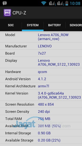 Review Lenovo A706: Smartphone Quad Core Murah dengan Dolby Digital 4 Lenovo A706 _ System