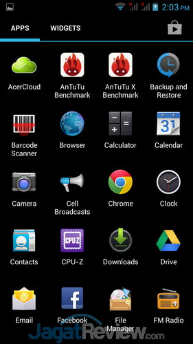 Review Acer Liquid E2: Quad-Core Terjangkau Berlayar 4,5 Inci 7 Tampilan Menu