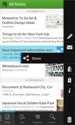 Update Evernote untuk Blackberry 10 11 evernotebb10