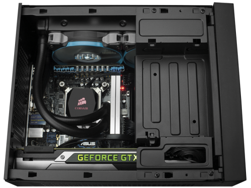 Corsair Rilis Casing PC Mini-ITX High-End Obsidian 250D 8 250D_Close_up_hydro_series_install