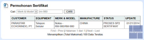 Nokia Normandy Telah Mendarat di Indonesia? 2 Nokia Normandy Ditjen Postel