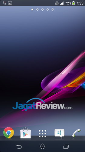 Review Sony Xperia Z1: Smartphone Android Tahan Air Terbaik 3 Sony Xperia Z1 - Homescreen 1