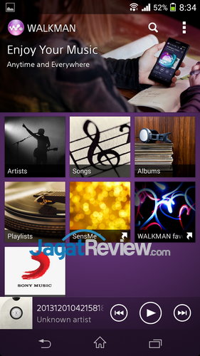 Review Sony Xperia Z1: Smartphone Android Tahan Air Terbaik 7 Sony Xperia Z1 - Walkman