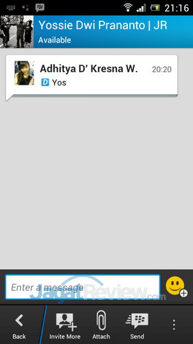 Tips BBM: Menghilangkan Action Bar Keyboard pada BBM Android 7 05 - Action Bar Keyboard sebelum digunakan