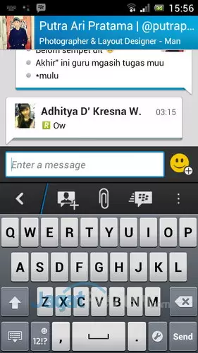 Tips BBM: Menghilangkan Action Bar Keyboard pada BBM Android 2 Action Bar Keyboard BBM Android