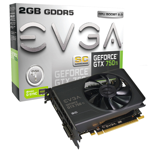 Parade VGA NVIDIA GeForce GTX 750 Ti 5 EVGA GTX 750 Ti SUPERCLOCKED 1176 1255 5400