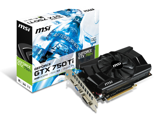 Parade VGA NVIDIA GeForce GTX 750 Ti 7 MSI GTX 750 Ti OC 1059 1137 5400