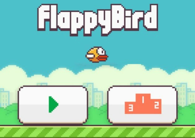 flappy bird title screen