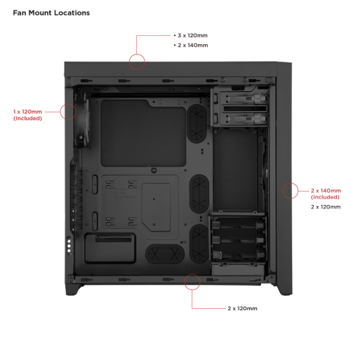 Corsair Rilis Casing Mid-Tower Obisidian 450D 4 450D_side_view_opened_fan_mount