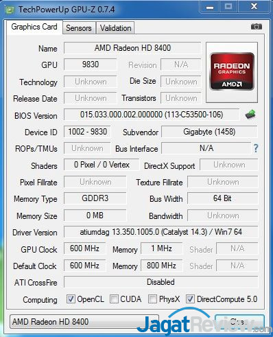 Hands-on Review APU AMD Athlon 5350 Quad Core AM1 5 5350_GPUzss