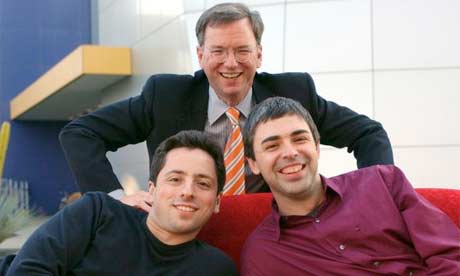 Gaji Chairman Google Jauh Melebihi Dua Pendirinya 1 Kiri ke Kanan: Sergey Brin, Eric Schmidt, dan Larry Page