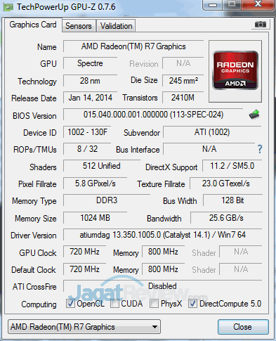 Review Gigabyte F2A88XM-HD3: Murah & Lengkap dengan Bodi Ringkas 10 gigabyte f2a88xm-hd3 gpuz 01