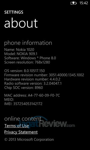 Review Nokia Lumia 1020: Windows Phone 8 dengan Kamera Terbaik 4 Nokia Lumia 1020 - About