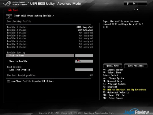 Overclocking Review: ASUS ROG Rampage IV Black Edition 33 RIVBE_BIOS_OCProfile