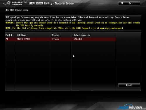 Overclocking Review: ASUS ROG Rampage IV Black Edition 31 RIVBE_BIOS_SSD SecureErase