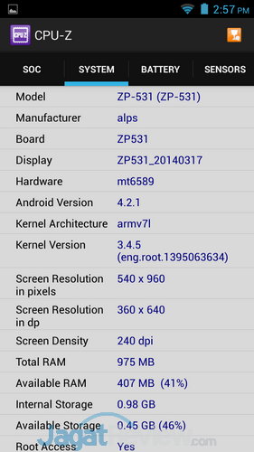Review Wearnes ZeusPhone ZP-531: Smartphone Android Dua Jutaan Berlayar Besar 1 Wearnes CPU Z (2)