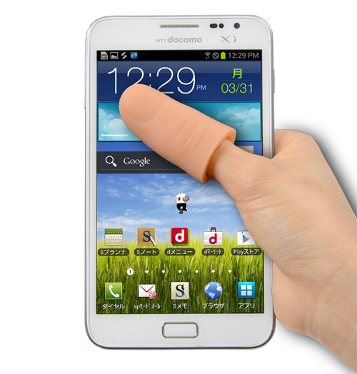 Stylus Berbentuk Ibu Jari dari Thanko untuk Pengguna Phablet 1 Thanko