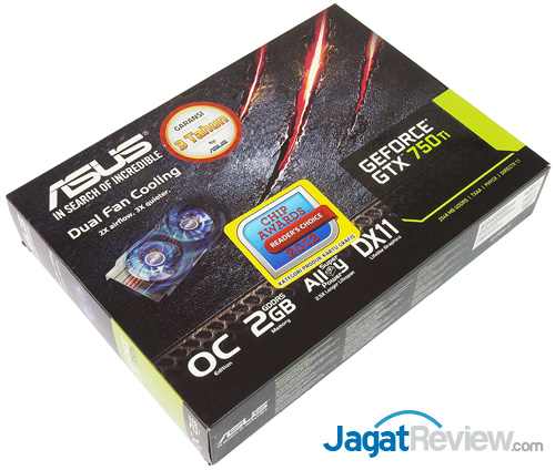 asus gtx 750 ti dual fan cooling oc box