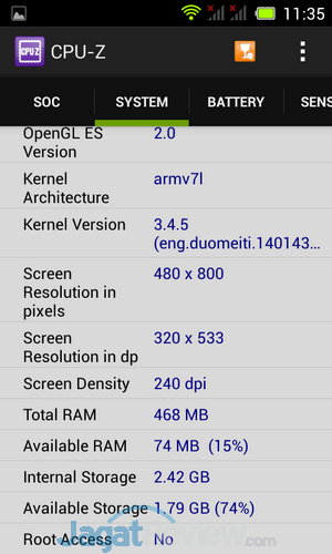 Review Acer Liquid Z4: Smartphone Android Mumpuni di Bawah Satu Juta 1 Acer Liquid Z4 CPUZ