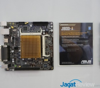 ASUS Motherboard Mini-ITX dan SOC Motherboard Terbaru Dipamerkan di Computex 2014 3 ASUS J1800-A. Sistem SOC ini sudah dibekali dengan Intel Celeron dual core J1800