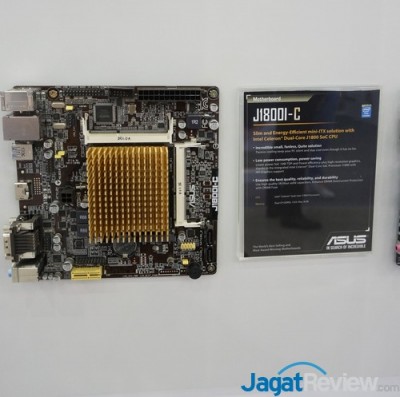 ASUS Motherboard Mini-ITX dan SOC Motherboard Terbaru Dipamerkan di Computex 2014 4 ASUS J1800-C. Sistem SOC ini sudah dibekali dengan Intel Celeron dual core J1800