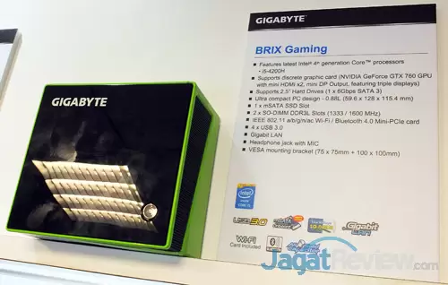 Gigabyte Computex 2014: BRIX Gaming Kini Ditenagai NVIDIA GeForce GTX 760 2 gigabyte brix gaming nvidia gtx 760
