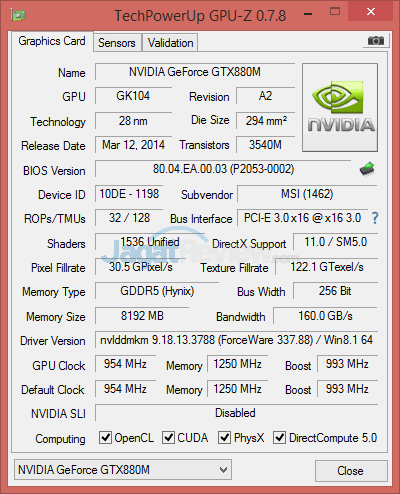 Review NVIDIA GeForce GTX 880M: VGA Gaming Kencang untuk Notebook 5 msi gt70 2pe dominator pro gpu2