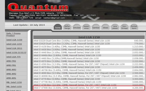 Prosesor Intel Core i7-4790K  Rakitan_4790K