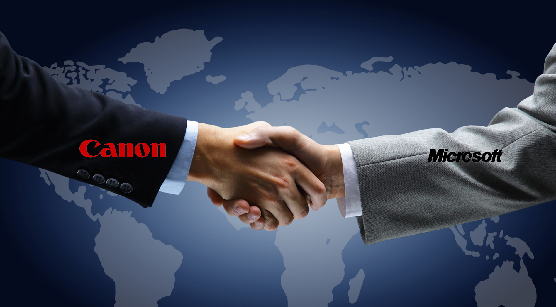 Microsoft Sepakati Perjanjian Kerja Sama Lisensi dengan Canon 1 handshake