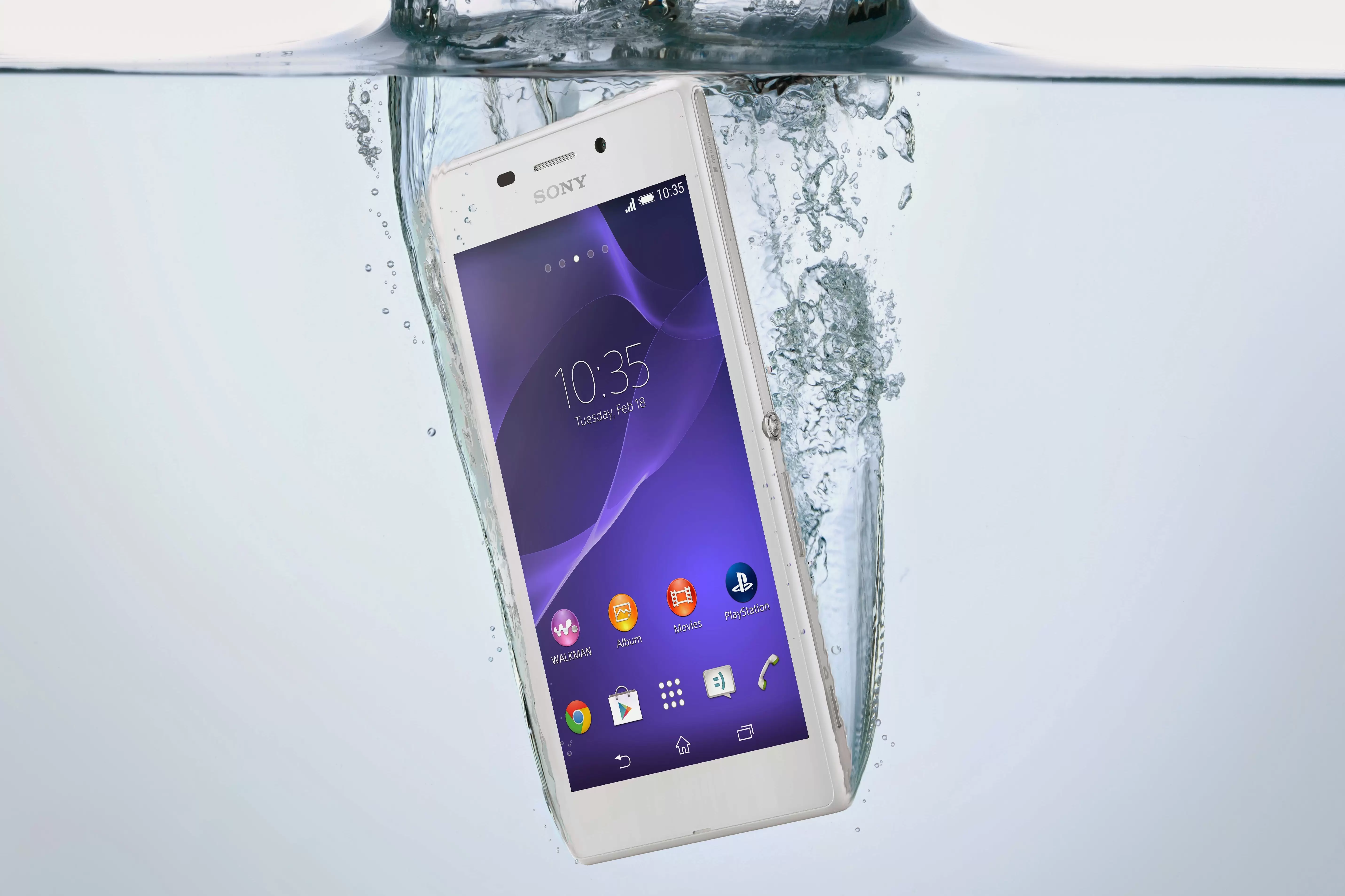 Sony Akan Hadirkan Versi Tahan Air dari Xperia M2 4 04 Xperia M2 Aqua in Water
